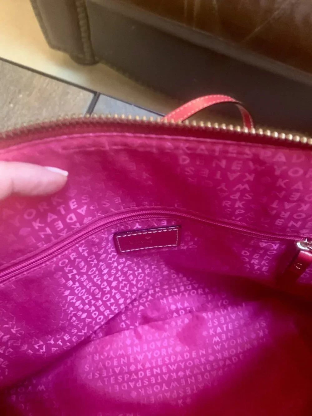 KATE SPADE Wellesley Rachelle Red Leather Satchel Crossbody Bag